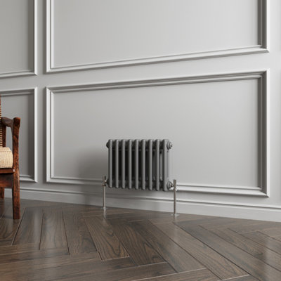 MAERTS-E Traditional 2 Column Radiator Anthracite Horizontal (H)300mm ...