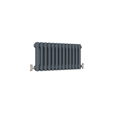 MAERTS-E Traditional 2 Column Radiator Anthracite Horizontal (H)300mm ...