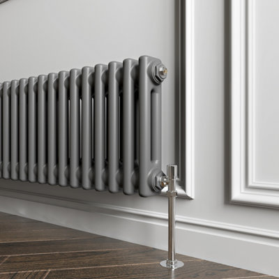MAERTS-E Traditional 2 Column Radiator Anthracite Horizontal (H)300mm ...