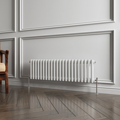 MAERTS-E Traditional 2 Column Radiator White Horizontal (H)300mm (W ...