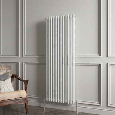 MAERTS-E Traditional 2 Column Radiator White Vertical (H)1500mm (W ...