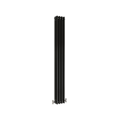 MAERTS-E Traditional 3 Column Radiator Black Vertical (H)1500mm (W ...