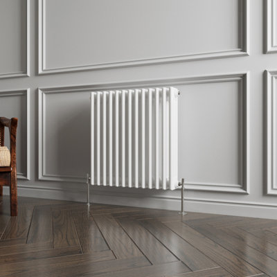 MAERTS-E Traditional 3 Column Radiator White Horizontal (H)600mm (W ...