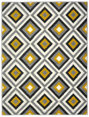 Maestro Collection Geometric Design Rug Yellow  3658 GB12