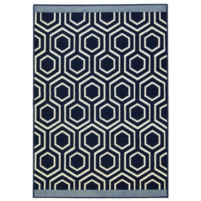 Maestro Collection Honeycomb Design in Navy  3035 X011