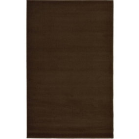 Maestro Collection Solid Design Rug in Brown