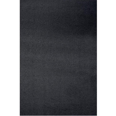 Maestro Collection Solid Design Rug in Dark Grey