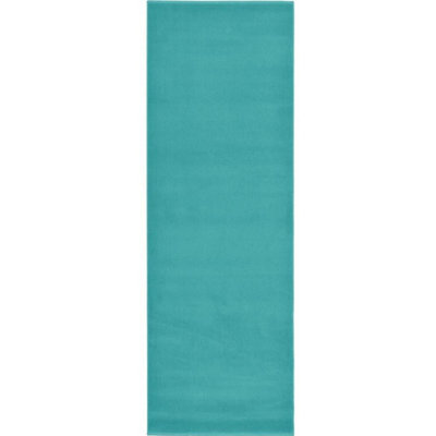 Maestro Collection Solid Design Rug in Duck Egg Blue