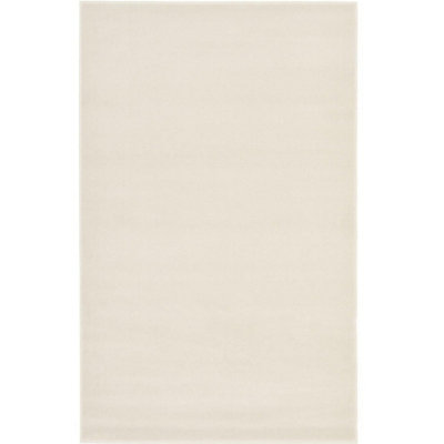 Maestro Collection Solid Design Rug in Ivory