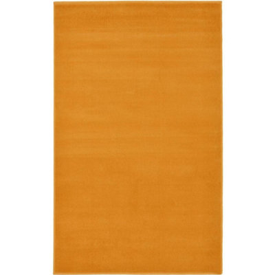 Maestro Collection Solid Design Rug in Ochre