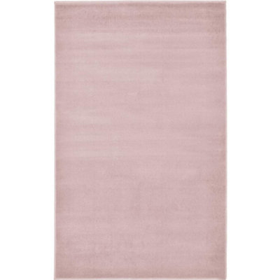 Maestro Collection Solid Design Rug in Pink