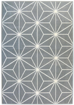 Maestro Collection Star Design Rug in Grey  3791 GB22