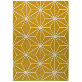Maestro Collection Star Design Rug in Yellow  3791 GB11