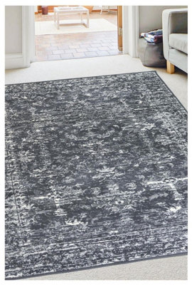 Maestro Collection Vintage Design Rug in Charcoal  3118 GB25