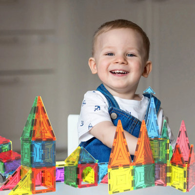 Mag-Genius 60-Piece Magnetic Building Tiles Set