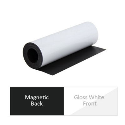 MagFlex 300mm Wide Flexible Magnetic Sheet - Gloss White (5 Metre Length)