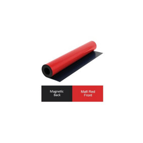 MagFlex 620mm Wide Flexible Magnetic Sheet - Matt Red (1 Metre Length)