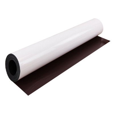 MagFlex Flexible Gloss White Magnetic Sheet for Creating Magnetic Pictures, Artwork, Signs or Displays - 620mm Wide - 5m Length