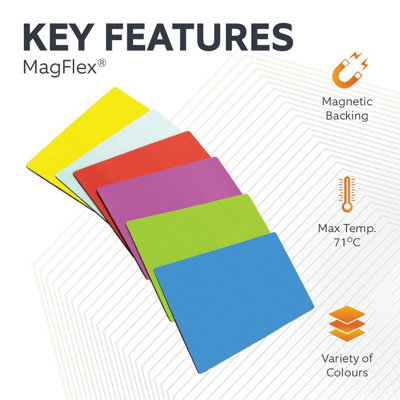 MagFlex Flexible Magnetic Sheet with Gloss Green Dry-Wipe Surface for ...