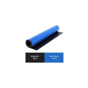 MagFlex Flexible Matt Blue Magnetic Sheet for Creating Magnetic Pictures, Artwork, Signs or Displays - 620mm Wide - 1m Length