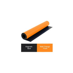 MagFlex Flexible Matt Orange Magnetic Sheet for Creating Magnetic Pictures, Artwork, Signs or Displays - 620mm Wide - 1m Length