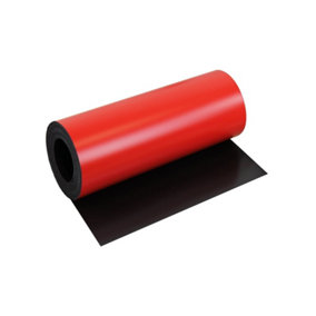 MagFlex Flexible Matt Red Magnetic Sheet for Creating Magnetic Pictures, Artwork, Signs or Displays - 300mm Wide - 1m Length