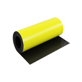 MagFlex Flexible Matt Yellow Magnetic Sheet for Creating Magnetic Pictures, Artwork, Signs or Displays - 300mm Wide - 1m Length