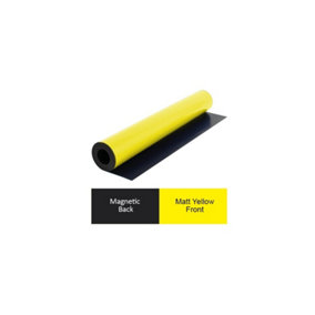 MagFlex Flexible Matt Yellow Magnetic Sheet for Creating Magnetic Pictures, Artwork, Signs or Displays - 620mm Wide - 1m Length