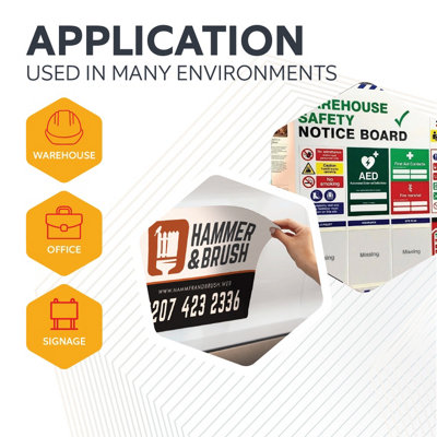 Magflex® Double Lite 620mm Large Feuille Magnétique Flexible - Blanc