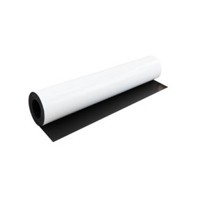 MagFlex Gloss White Flexible Magnetic Sheet for Creating Magnetic Pictures, Artwork, Signs or Displays - 620mm Wide - 5m Length