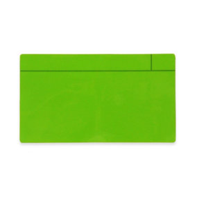 MagFlex Large Magnetic Scrumboard Magnet with Gloss Green Dry-Wipe Surface - 140mm x 80mm x 0.85mm - Pack of 5