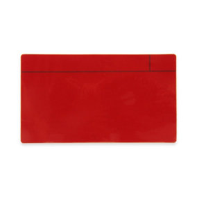 MagFlex Large Magnetic Scrumboard Magnet with Gloss Red Dry-Wipe Surface - 140mm x 80mm x 0.85mm - Pack of 5