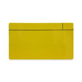 MagFlex Large Magnetic Scrumboard Magnet with Gloss Yellow Dry-Wipe Surface - 140mm x 80mmx 0.85mm - Pack of 5