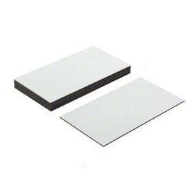 MagFlex Lite 89mm Long x 51mm Wide Flexible Magnetic Labels - Gloss White Dry Wipe Surface (10 Sheets)