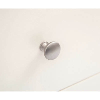 Maggiori 2 Drawer Petite Bedside Table Chrome Knob
