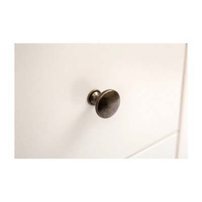 Maggiori 3 Drawer Desk - Dressing Table Brass Knob