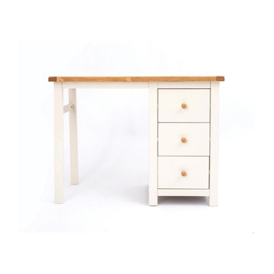 Maggiori 3 Drawer Desk - Dressing Table Wood Knob