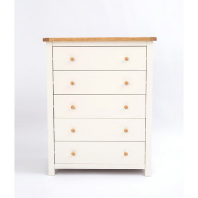 Maggiori 5 Drawer Chest of Drawers Wood Knob