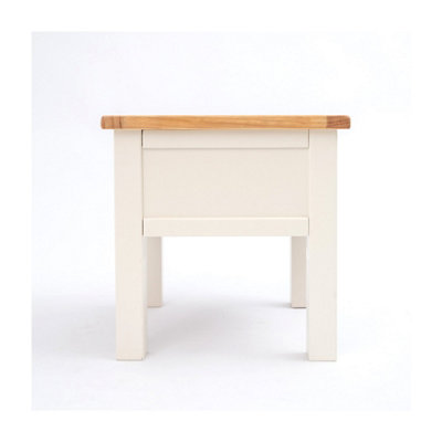 Maggiori Off White 1 Drawer Side Table Wood Knob