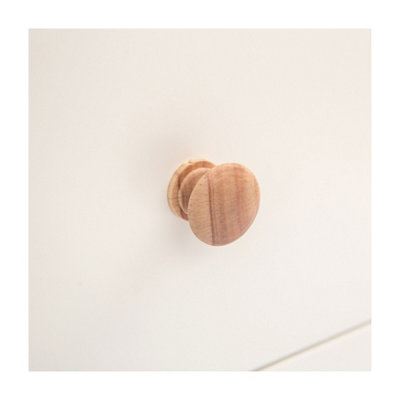 Maggiori Off White 1 Drawer Side Table Wood Knob
