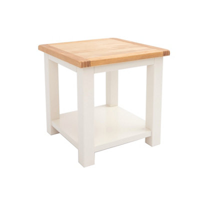 Maggiori Off White Side Table with Shelf