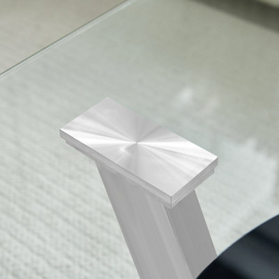 Magic Coffee Table Clear Glass Top Coffee Table for Living Room Centre Table Tea Table for Living Room Furniture Steel Base