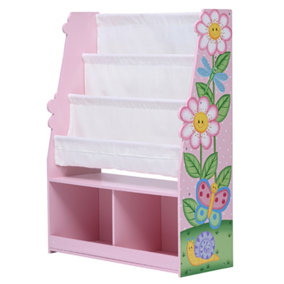 Magic Garden Book Rack Storage Kids Display Bookshelf - L86 x W24 x H81 cm - Pink