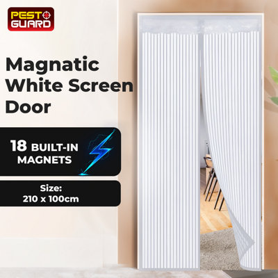 Magnetic Screen Door, Magnetic Door Screen Curtain Magic Paste Curtains Super Silent Stripes Encryption for Anti Mosquitoes or Magnetic Soft Door