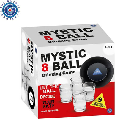 Magic Mystic 8 Ball With 4x Shot Glasses Game Decision Making Fortune  Telling Party Fun Game Retro Edition Novelty Game
