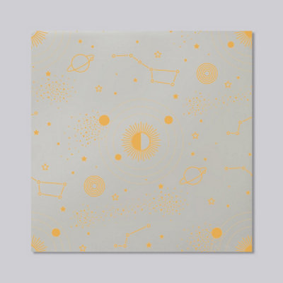 magic night sky map Designer Mirror Art Print / 61cm x 61cm