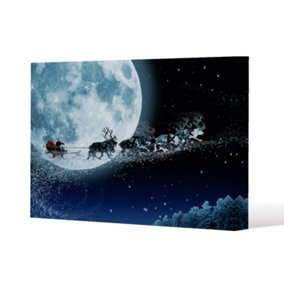Magic santa's sleigh (canvas) / 152 x 101 x 4cm