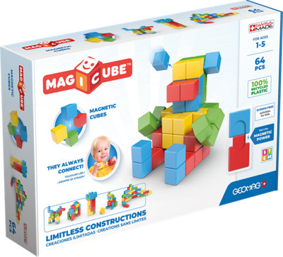 Magicube Full Colour Recycled - 64 Magnetic Shapes