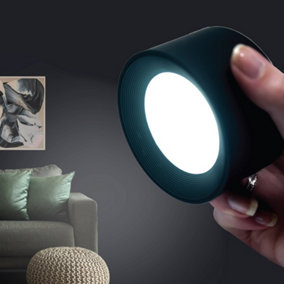 MagLight Magnetic LED Wall Light With 3 Colour Temperature Touch - Black