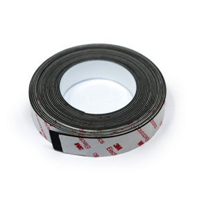 Magnet Expert 25mm Wide x 1.3mm Thick Gloss White Ferrous Strip with Self Adhesive (1m Length)